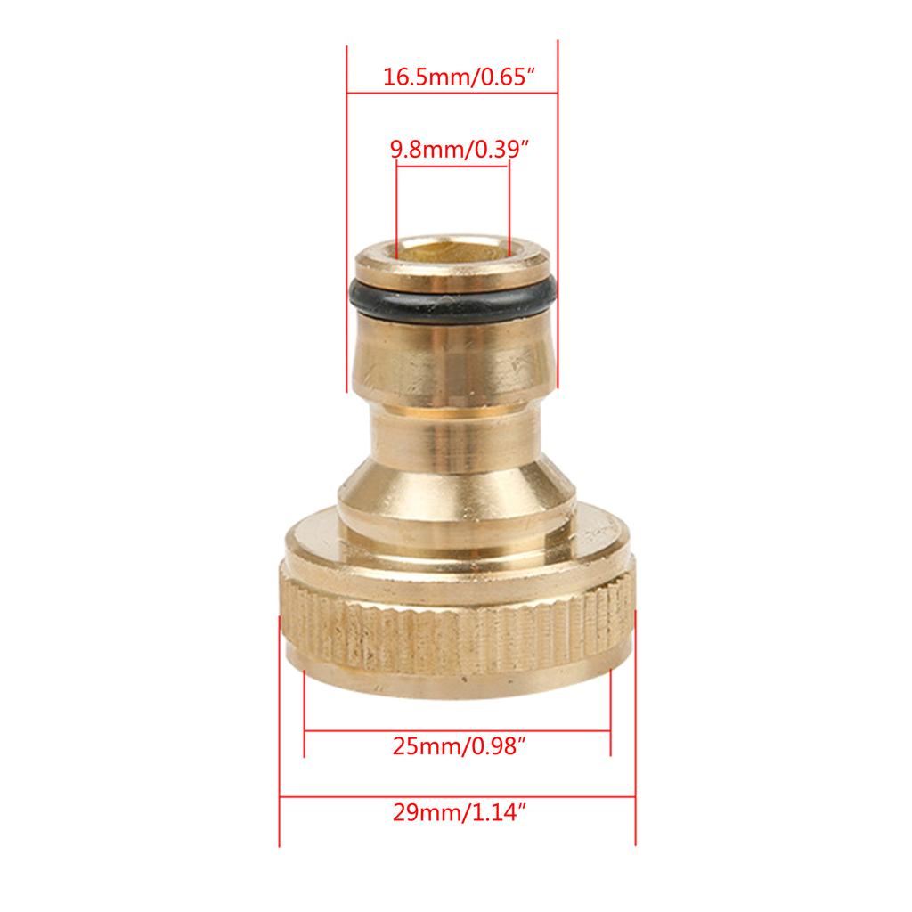 8Pcs Brass Garden Hose Connector, 1/2Inch and 3/4Inch Faucet Adapter, Garden Hose Quick Connectors Brass Hose Fittings
