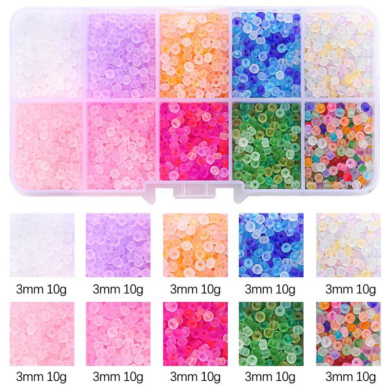 

Набор матовых бусин-рисинок с буквами для изготовления ожерелий и украшений своими руками, 10 отделений One Box