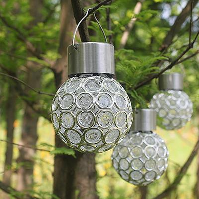 Chandelier, Courtyard Lamp, Lawn Lamp, Garden Lamp, Decoration, Solar LED, Outdoor, Hollow Ball Hanging Fixture