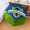1 Stück Seattle Sounders FC Bedruckter Regenschirm Faltregenschirm, Automatischer Regenschirm 8-Speichen für Reisen, Camping Fan Geschenke Weihnachtsgeschenke