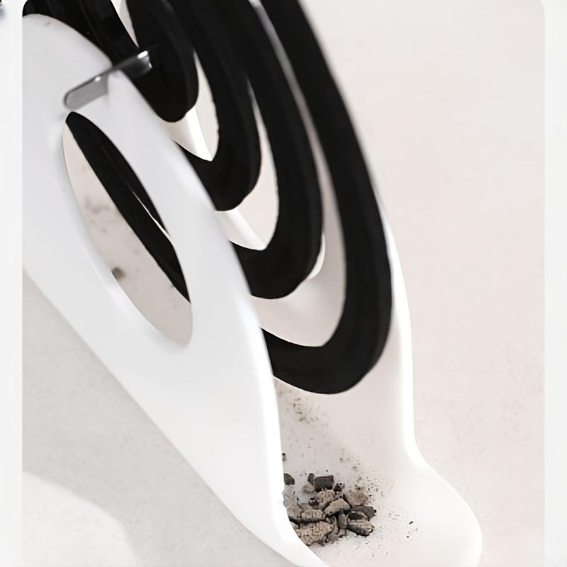 [Portable Mosquito Coil Holder] Portable 1pc Snail-Shaped Mosquito Coil Holder | Durable Plastic Incense Burner with Ash Tray, Large-Capacity