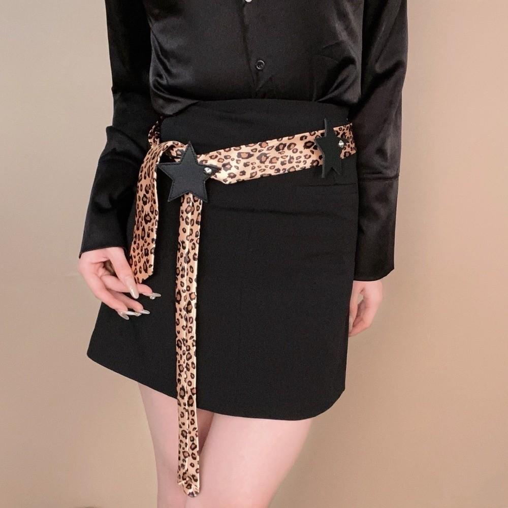 Elegant Polka Dot Waist Belt Star Scarf Hairband Retro Leopard Print Scarf  Party