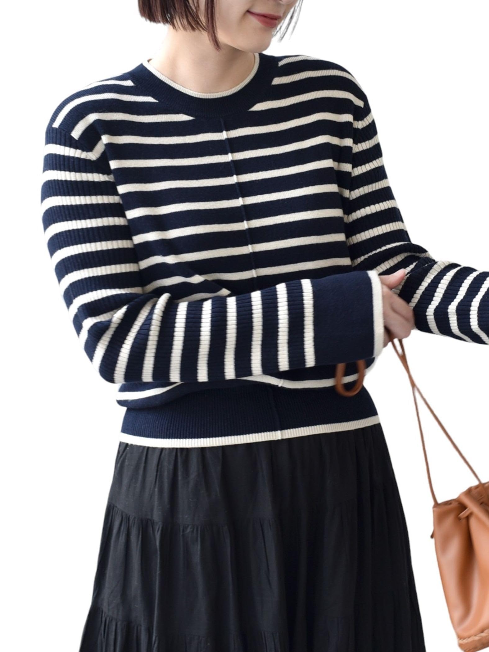 

SHIPS для женщин Вязаный Ручная стирка Бордюр Рукав в рубчик Базовый Единый размер Вязаный, Женский, 316050835, Темно-синий,