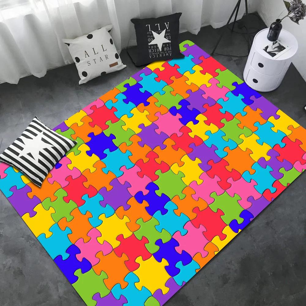 Puzzle Room Mats Nordic Style Home Doormat Bathroom-Toilet Mats Bedroom Hotel Decor Mat