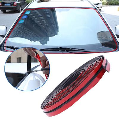 2 Meter Universal Car Rubber Soundproof Sealing Strip Car Sunroof Seal Car Windproof Glass T-shaped Seal Dust Stickers Styling