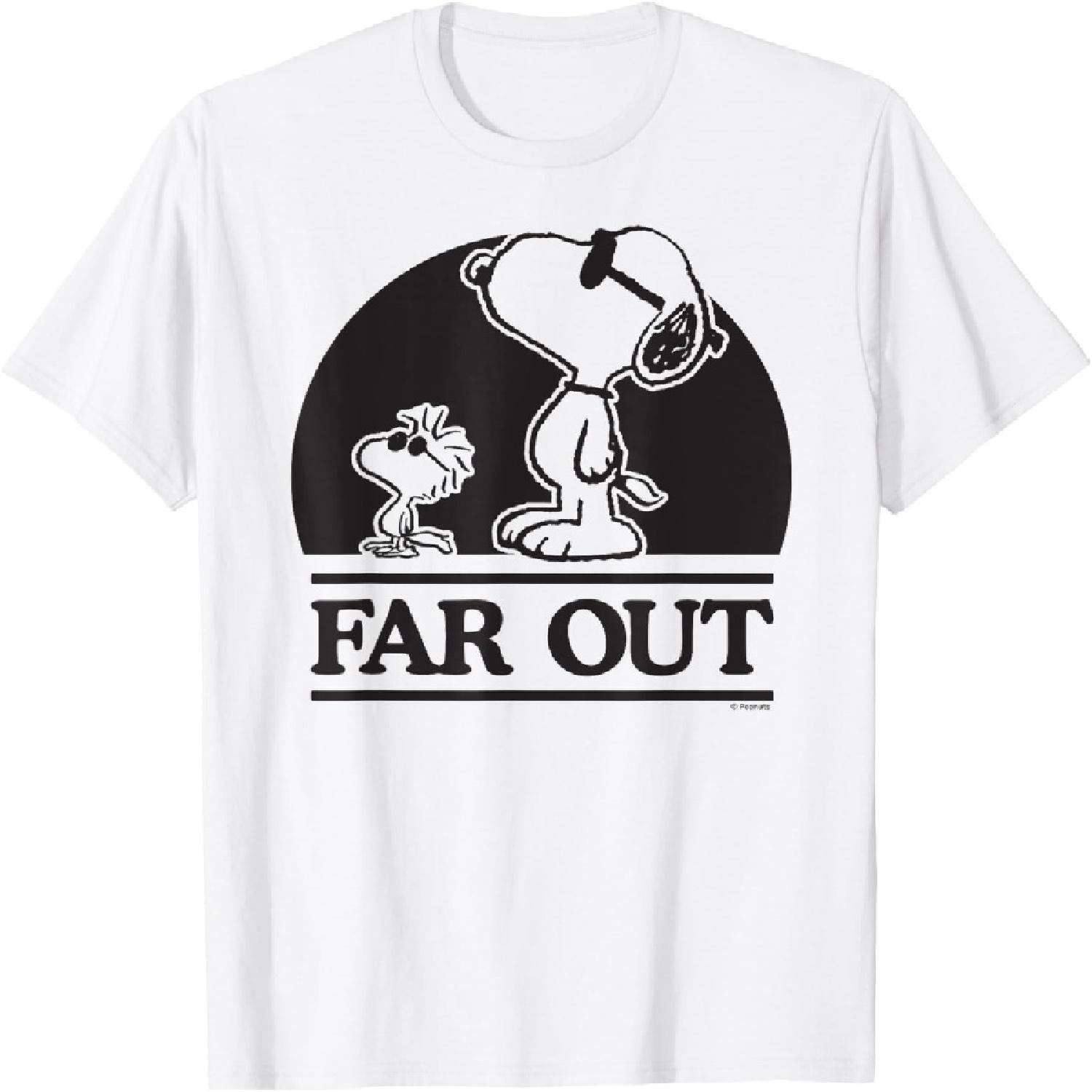 Peanuts Woodstock 50-летие Far Out Snoopy Футболка S