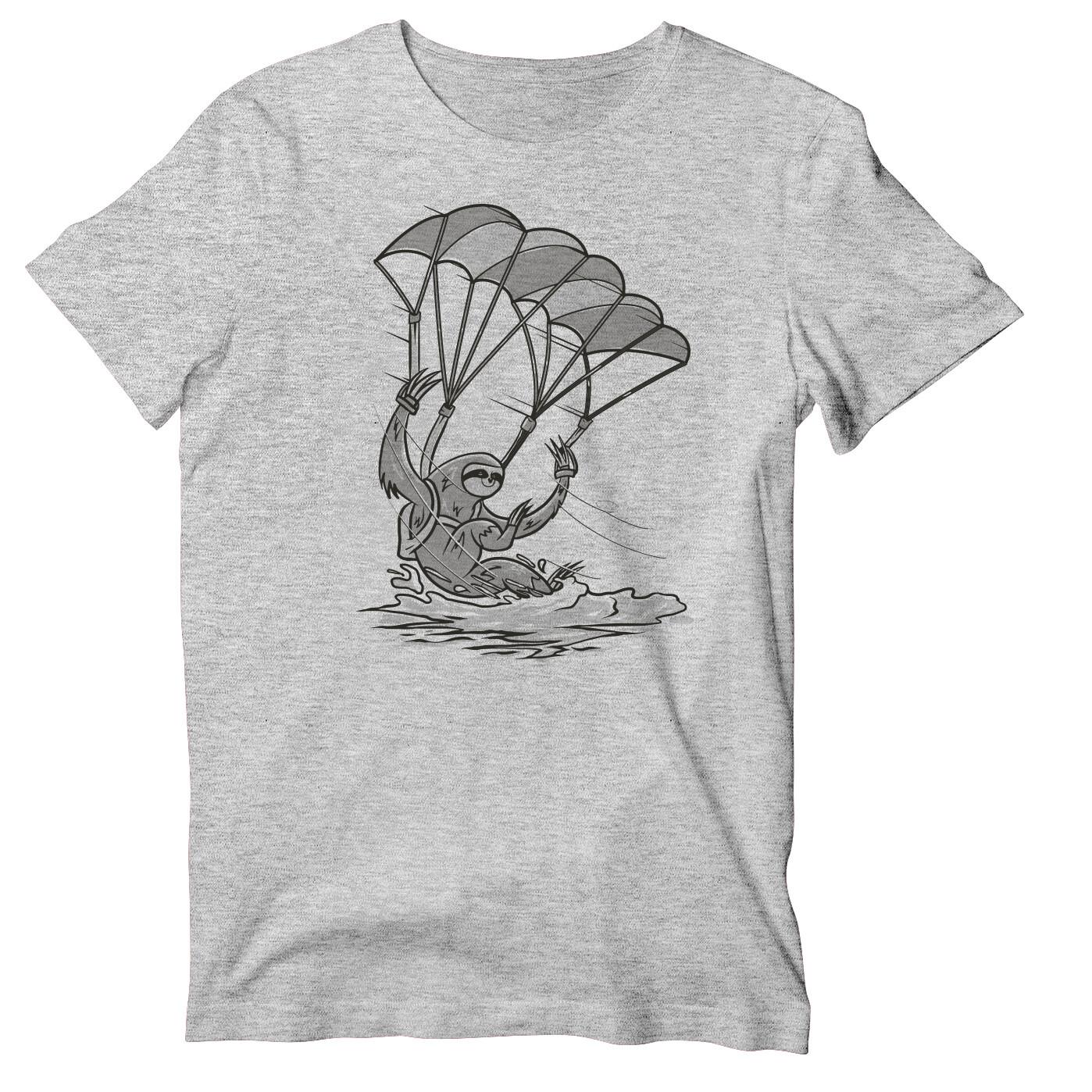 Swooping Sloth Skydiving Short Sleeve Unisex Shirt, Funny Skydive T-shirt S разноцветный