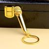 Simulation Mic Keyring Miniature Pocket Sized Microphone Keychain for Music Lovers Stylish Key Accessory Bag Ornament
