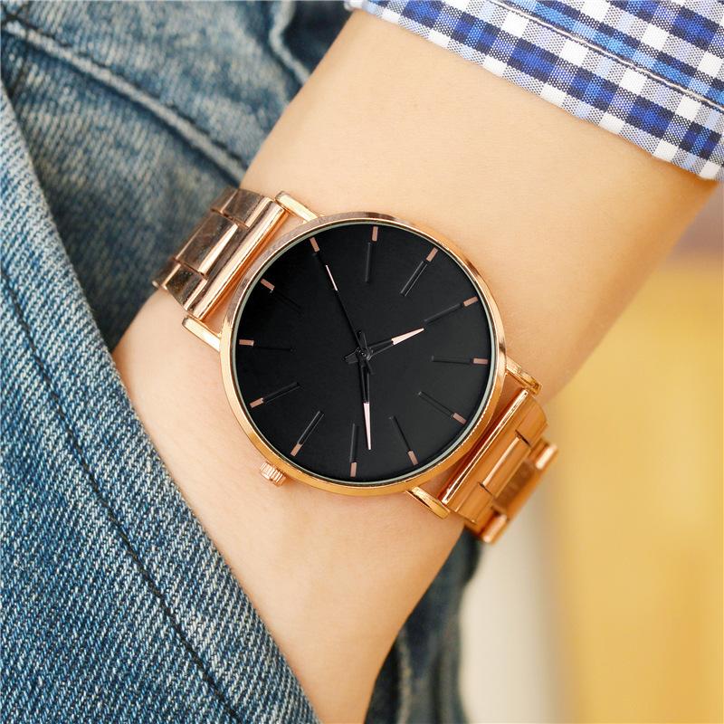 Men's Business Steel Band Wristwatch Simple Scale Thin Quartz Watch