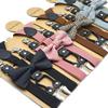Adult Unisex 4-Clip Elastic Suspenders & Bow Tie Set, Non-Slip, Solid Color, 2.5cm