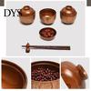 Wooden Bowl Rice Japanese Style with Lid Dishwasher Safe Food Container Tableware Salad Soup Snack Kitchen Supplies