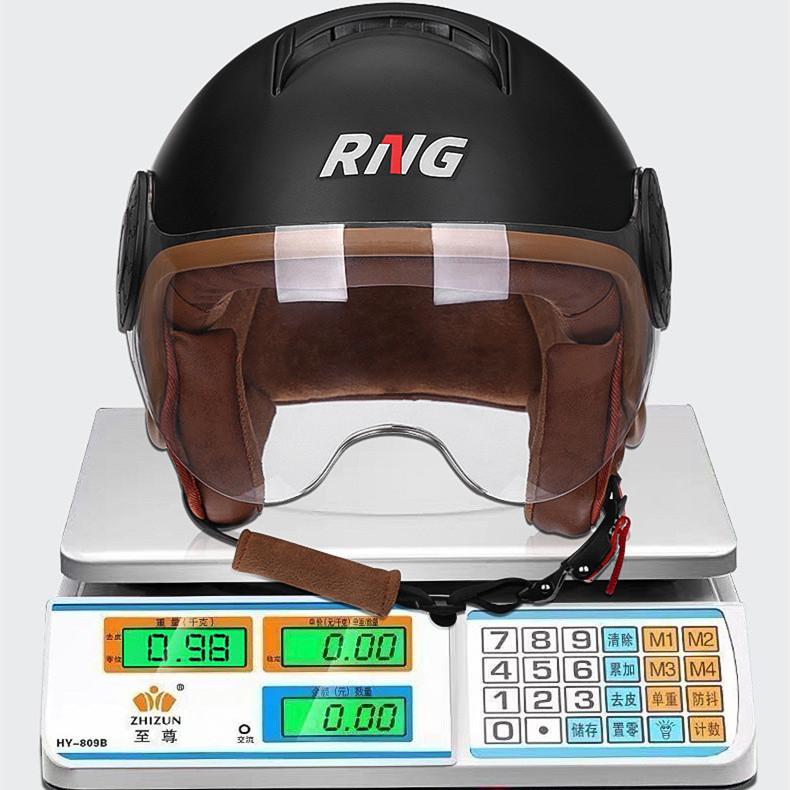 Protective Helmet Retro Scooter Equipment Vintage Casco Vintage German for Off -Road Protective Visor Mouth and Nose