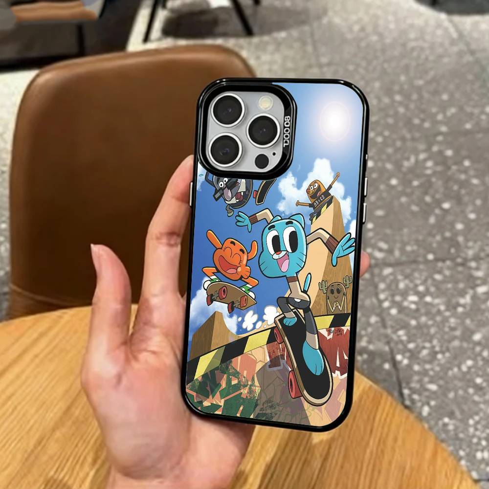 Die erstaunliche W-Welt von Gumball Handyhülle Für iPhone17,16,15,14,13,12,11 Plus,Pro Max Bunt Versilbert Innenabdeckung