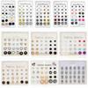 20Pair/Box Colorful Crystal Ear Stud Earrings Set Women Weddings Party Jewellery-5-12 Pairs Colorful Crystal