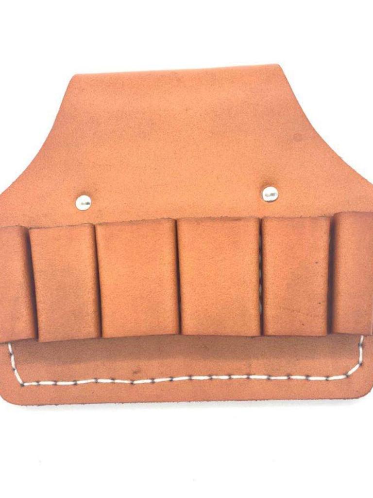 Cowhide Electrician Waist Bag: Wear-resistant Leather Tool Belt with Plier Holster, Seven Versatile Pockets, Free Shipping