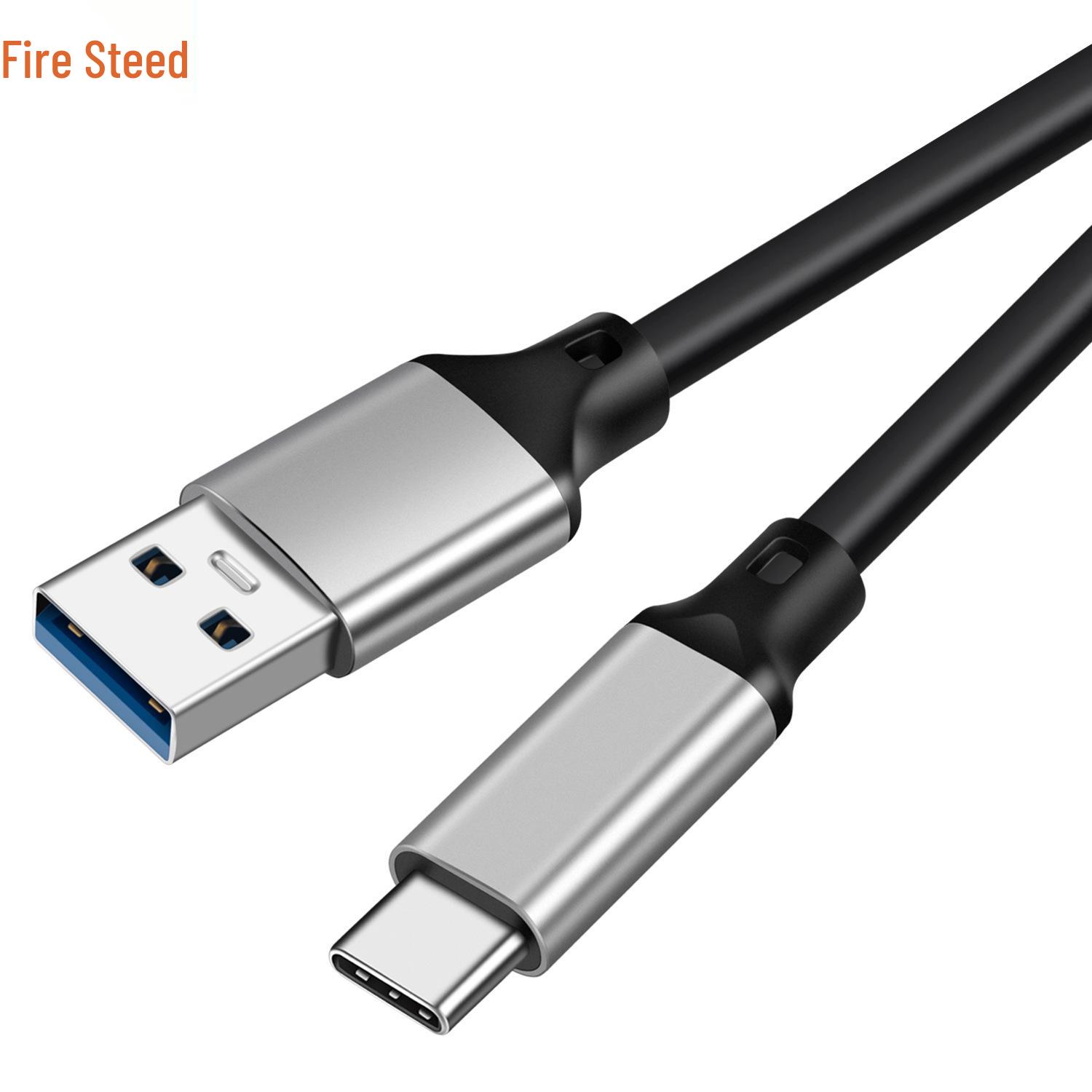 

Кабель USB-C на USB-A для быстрой зарядки: Высокоскоростная передача данных 10G, 3A для мобильных и внешних жестких дисков Gray Aluminum Shell 085