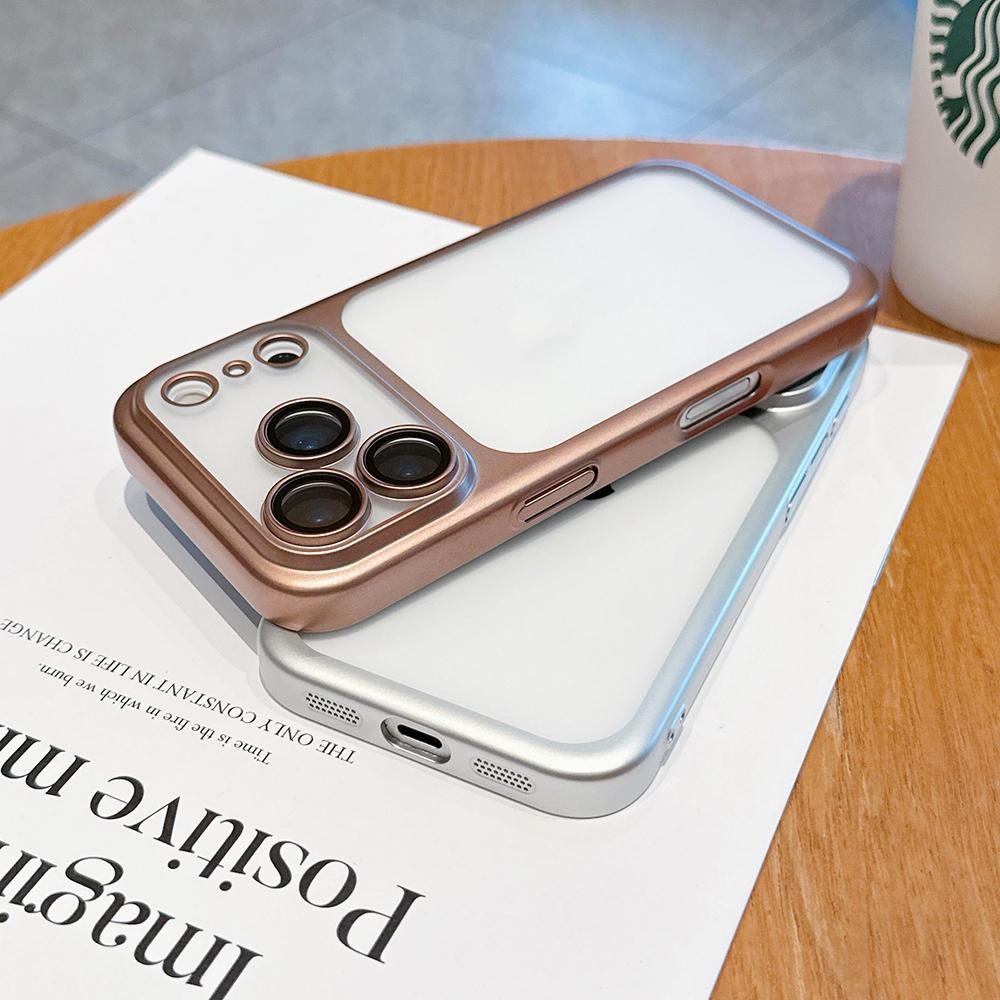 Luxury 17ProMax Look Plating Silicone Soft Case For iPhone Air 17 16 15 14 13 Pro Max Matte Transparent Shell Camera Protection