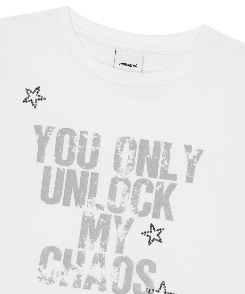 MAHAGRID Unlock Crop Tee White(Mg2Gmft529A)