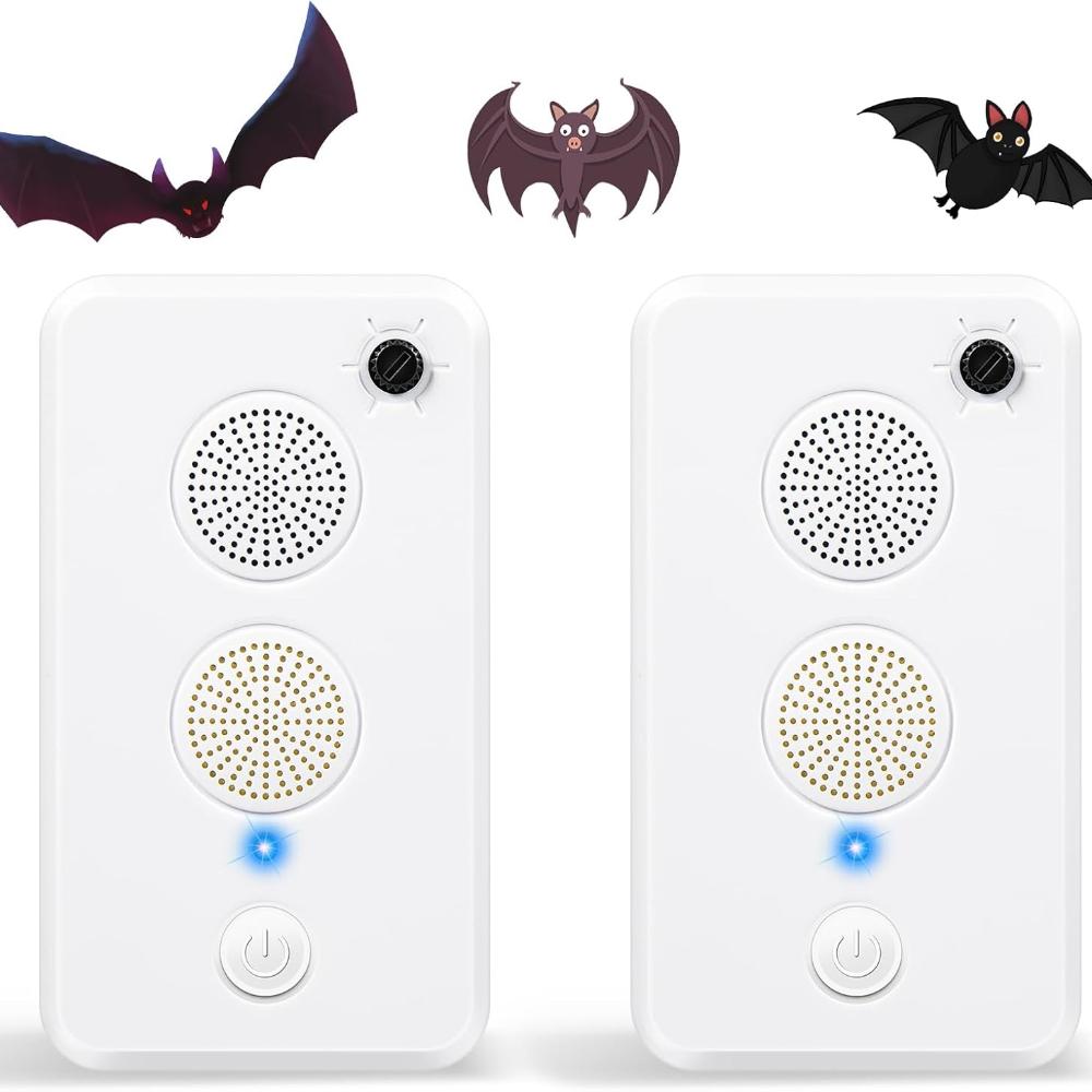 Ultrasonic Bat Repellent Devices for Attic Bat Deterrent Devices Keep Away Bats,Rechargeable Bats Repellents Indoor Outdoor Friendly To Human and Pet