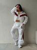 European and American fashion casual women's clothing long-sleeved contrasting sports jacket trousers suit street style suit women