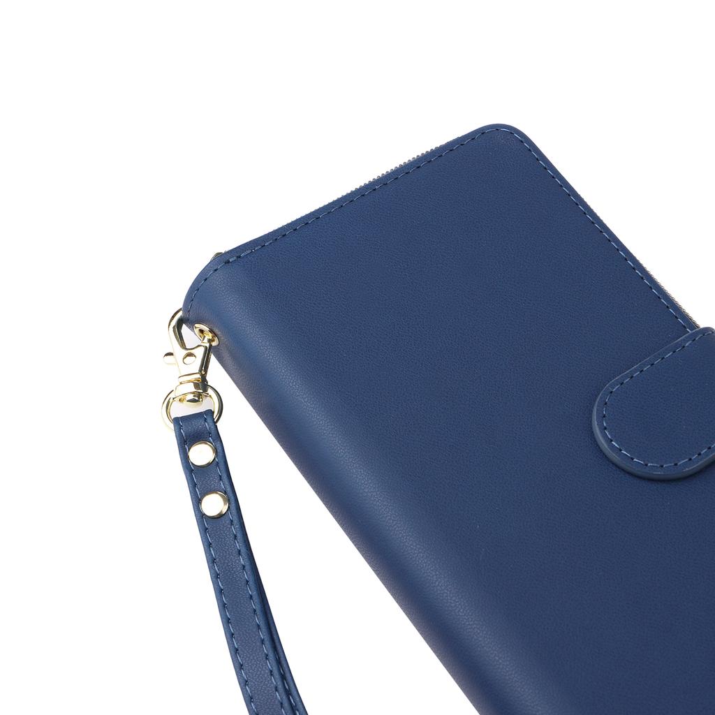 R20 Für Samsung Galaxy A33 5G Hülle Reißverschluss PU Leder Handyhülle mit Handschlaufe