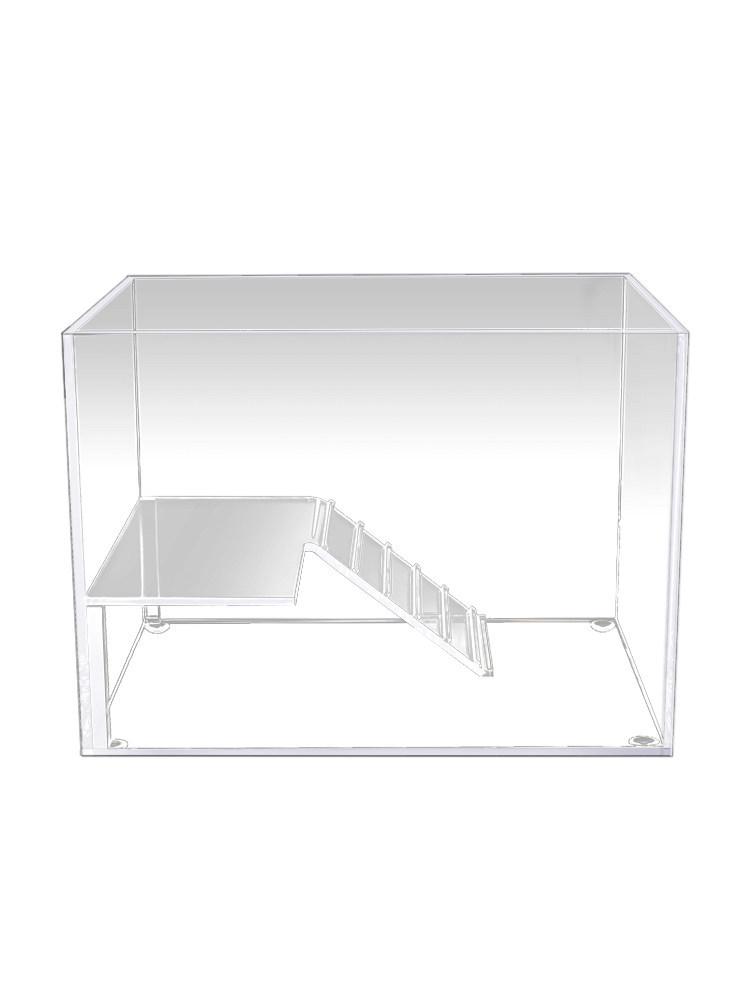 Acrylic Turtle Tank with Sunning Platform - Desktop Mini Fish Tank for Home or Office