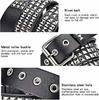 10PCS Studded Belt Metal Punk Rock Studded Belt with Bright Coloured Pyramid Studs Men's and Women's Belts Leather Belt