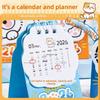 Mini 2026 Desk Calendar Portable Schedule Planner Cute Coil Calendar  Office Desk Accessories