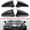 1 Pair Left Hand Drive Side Rearview Mirror Cover Cap Wing Carbon Fiber Black For Lexus IS/ IS GS/ GS CT LS ES RC F Sport
