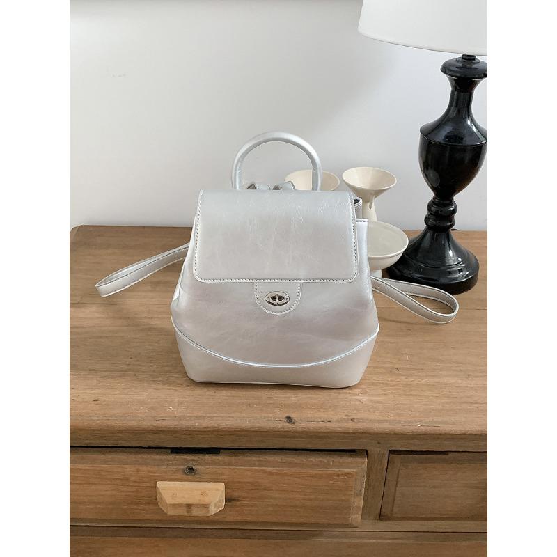 Silver backpack niche new women s backpack trend fashion student small backpack women 5336₽