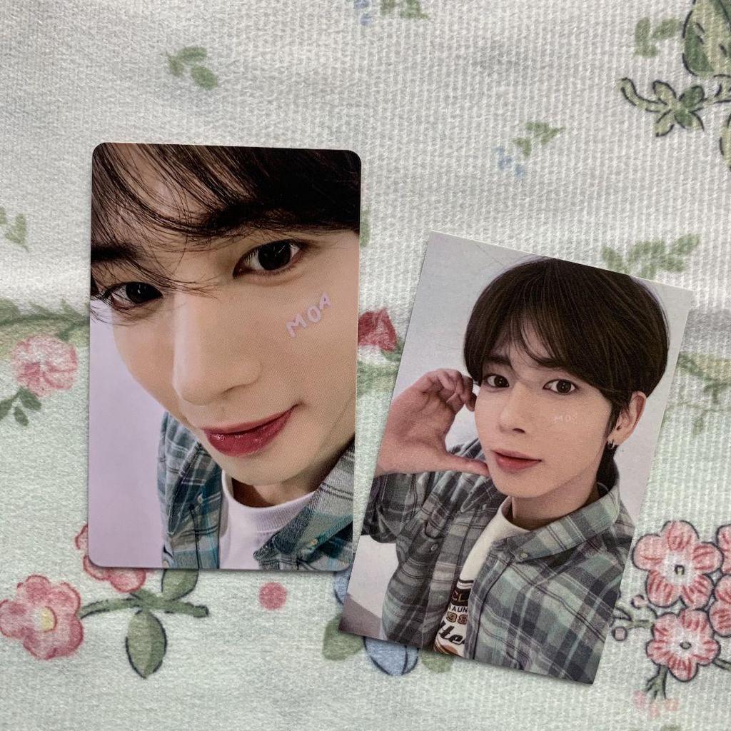 [USED] TXT FANLIVE MOAZONE Trading Cards (2 Cards) Taehyung FC Bonus Tuba