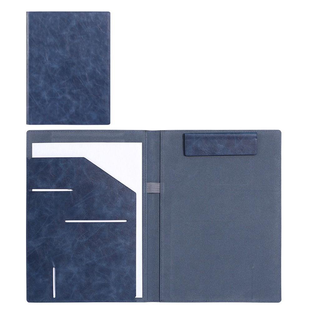 Vintage Clipboard Leather File Folders Multifunctional Business Folder Briefcase Interview