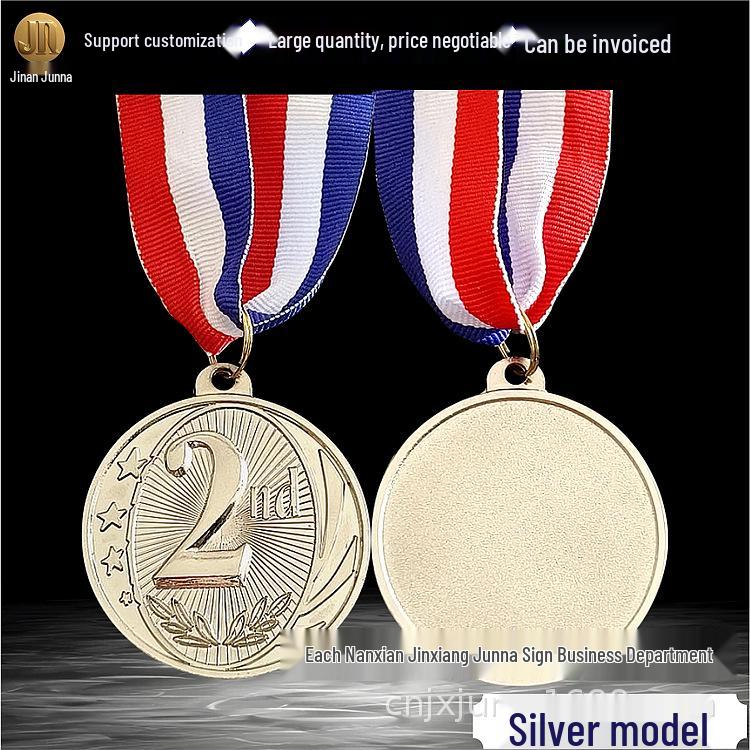 Custom Creative Metal Star Medals for Students: Numbered Silver & Bronze Awards 5cm