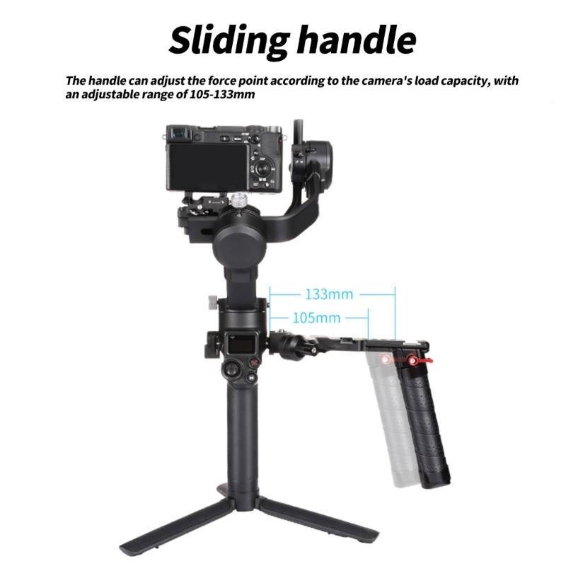 Portable Ergonomic Camera Handle 5 1/4inch Screw Holes 2 Cold Shoe Mounts For SC2/S3 Camera Professional Filming
