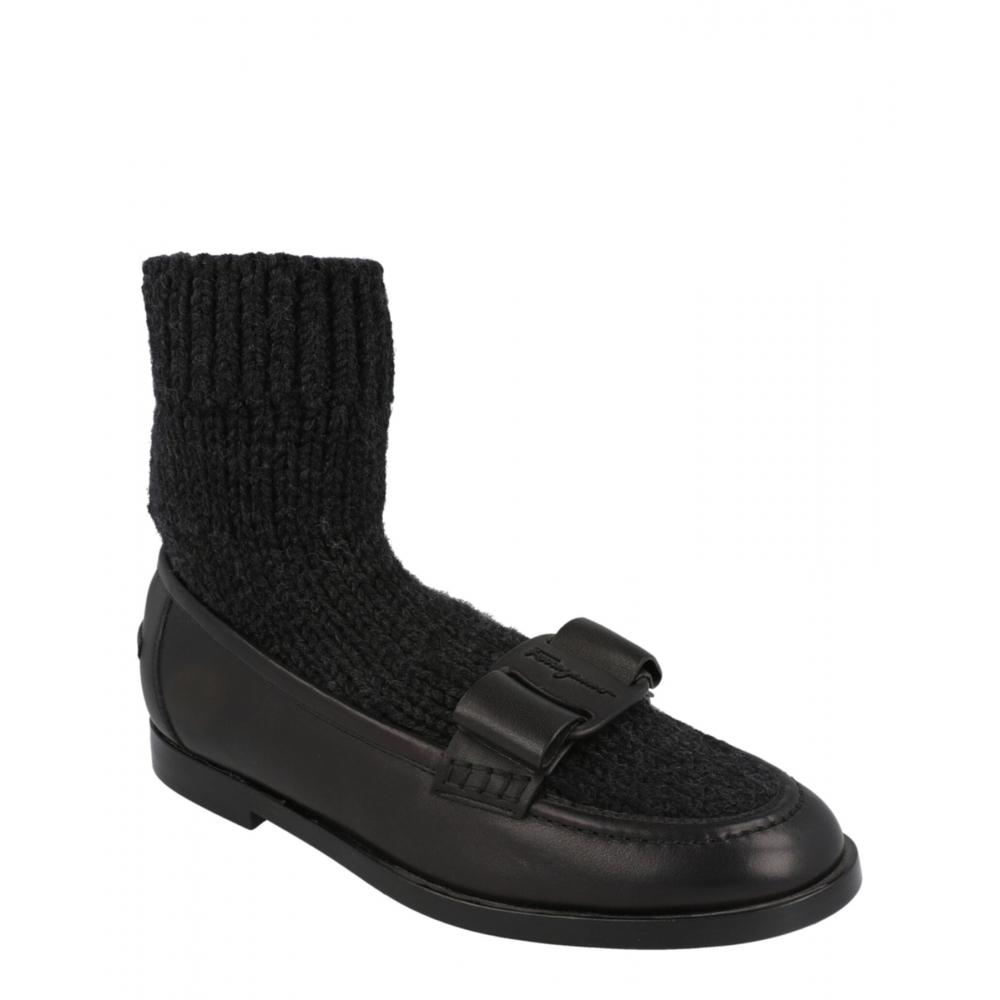 Salvatore Ferragamo Vivaldo Sock Loafers Nero