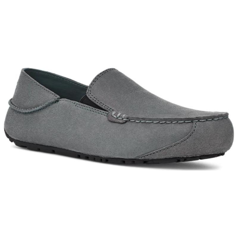 UGG Upshaw Casualowe buty ze skóry owczej Męskie szare sneakersy 1108189-STSS