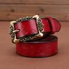 Genuine Womens Leather Belt Simple Design Alloy Buckle Casual Formal Attire