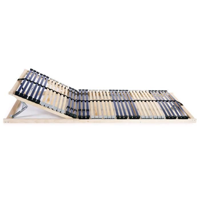 Sommier à lattes - Maison Exclusive - 70x200 cm - 42 lattes 7 zones - Cadre hêtre &amp; lattes bouleau