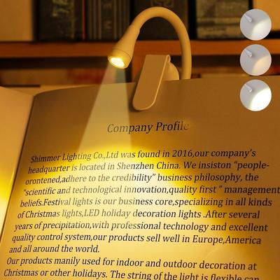 Wiederaufladbare Clip-on Nachtlichter Mini LED Buchlampe Tragbares Lesebuchlicht Schlafzimmer