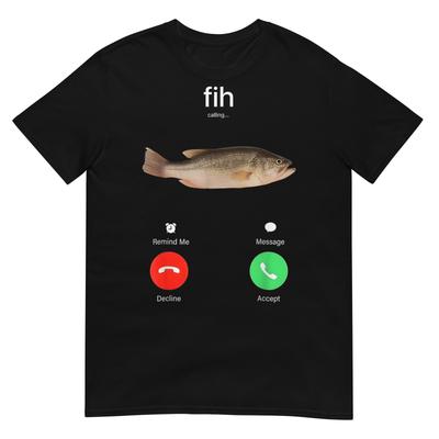 Lustige Fih Anruf Erinnerung Nachricht Ablehnen Annehmen Anruf Fisch Herren Oberteil