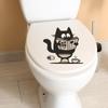 Black Cat Stickers for The Newspaper, Bathroom, Toilet, and Decorative Wall