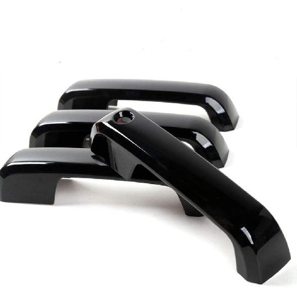 Glossy Black Painted Side Door Handle Covers Overlay No Smart Thumb Holes Designed for 2015-2020 F-150 F-250 F-350