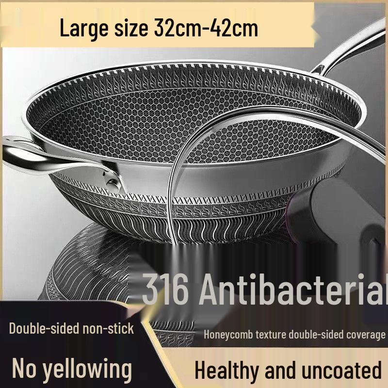 40cm Deep Stone Non-stick Wok with Lid