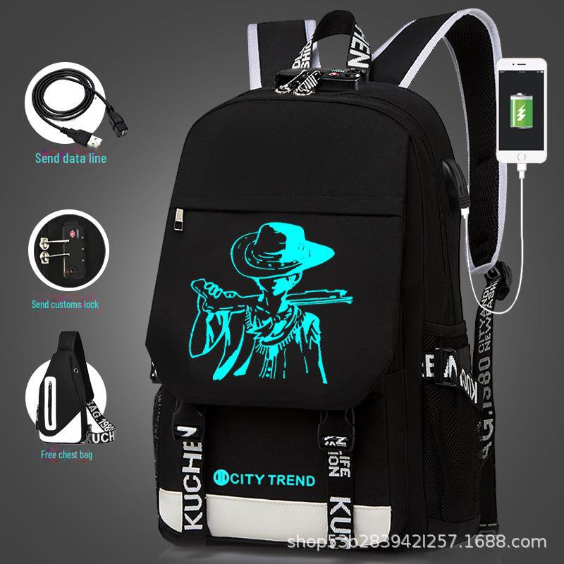Men's Large Capacity Casual Backpack - Korean Style for High School and Junior High Students