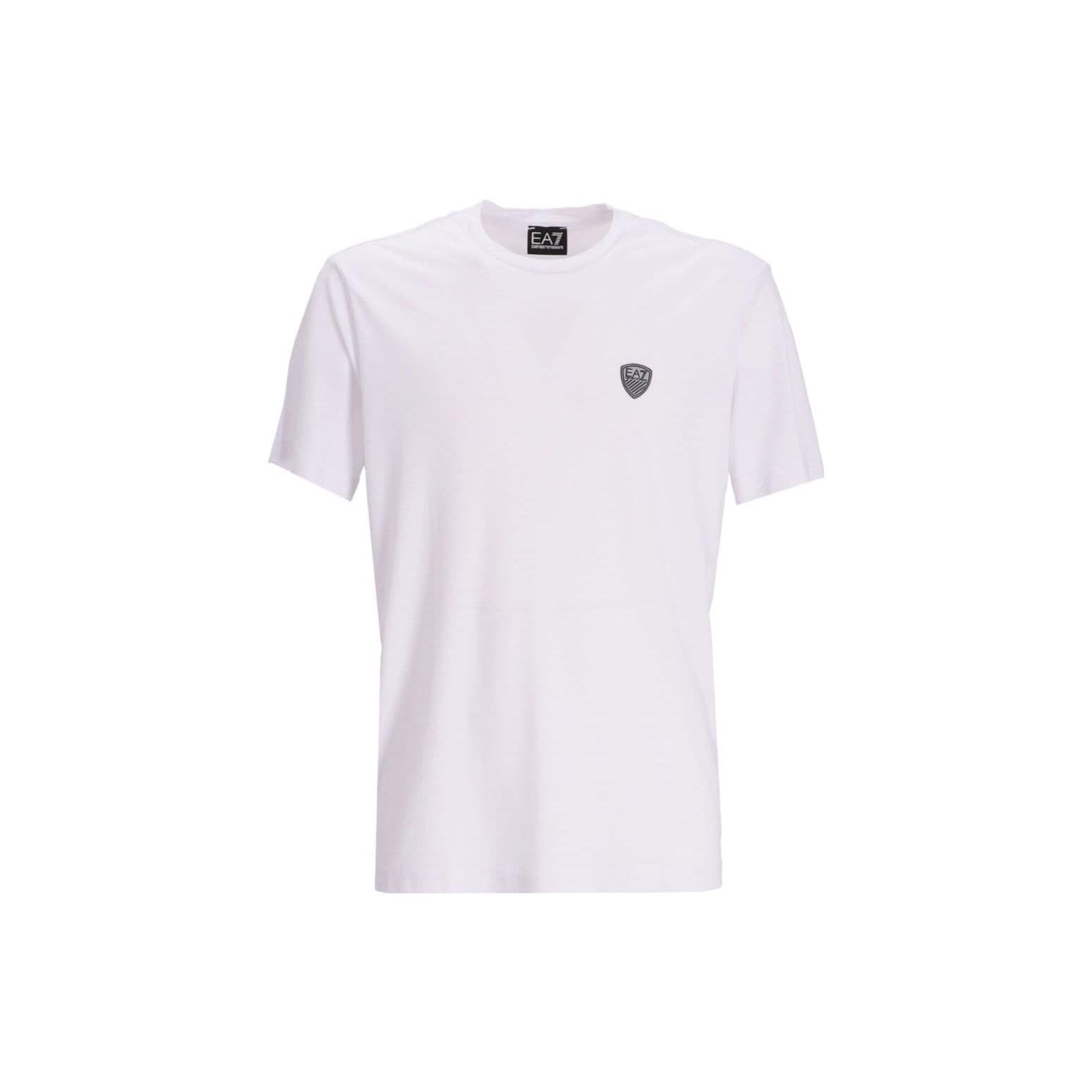 Мужская футболка Emporio Armani EA7 с логотипом, однотонная, с круглым вырезом, с коротким рукавом, топ 8NPT16-PJRGZ-1100 S