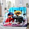 Miraculous Theme Printed Blanket - Perfect for Couch, Bed, Travel & Outdoor Use | Machine Washable, Cozy & Durable.