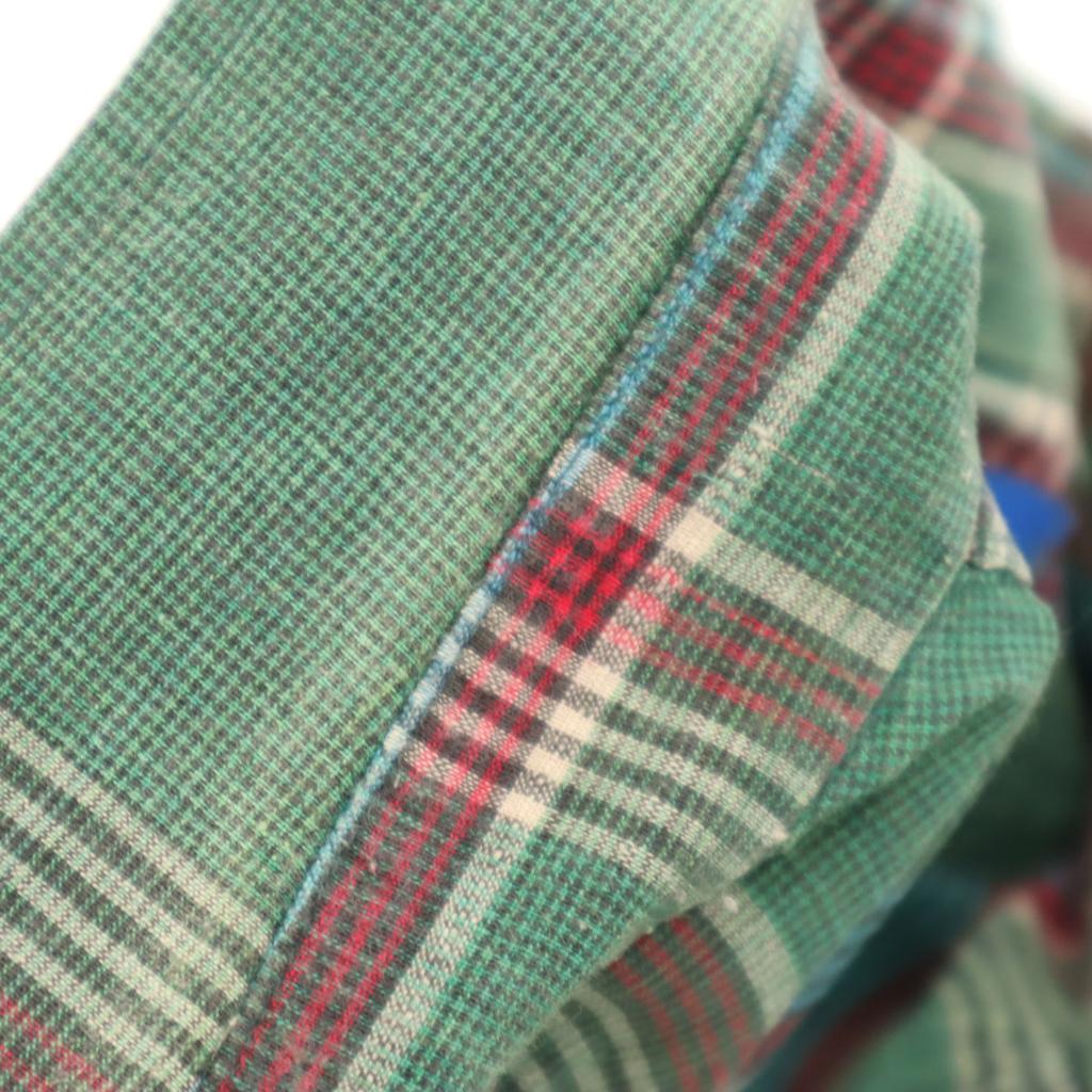 Country Traditionals by PENDLETON 90s Made In USA Old Check Pattern Five-quarter Sleeve Button Down Shirt Men's Used