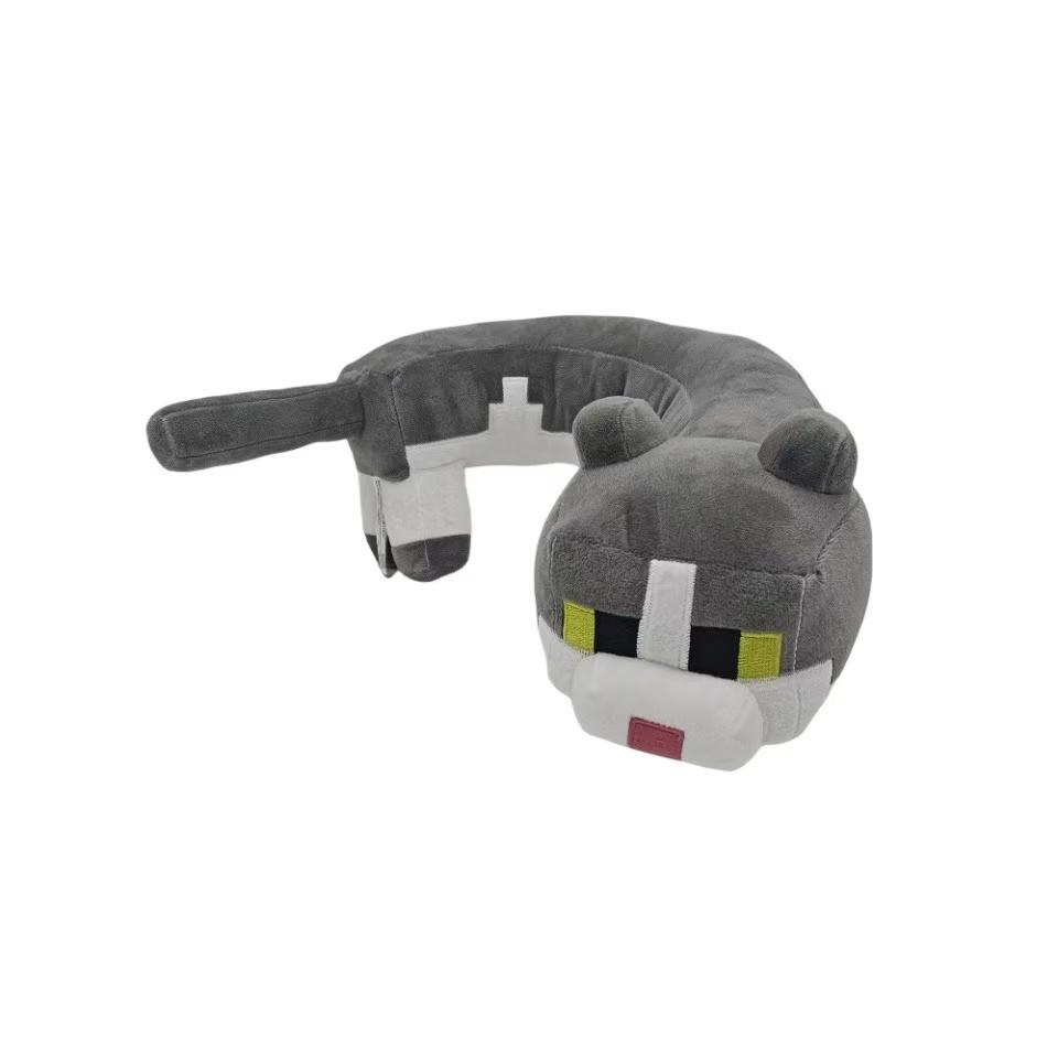 

Gray U-shaped plush toy cat doll for children’s gift 31cm-50cm