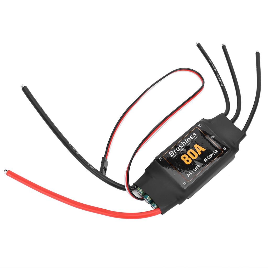 80A Brushless ESC Electronic Speed Controller Accessory for RC Airplane Aircraft Helicopter80A