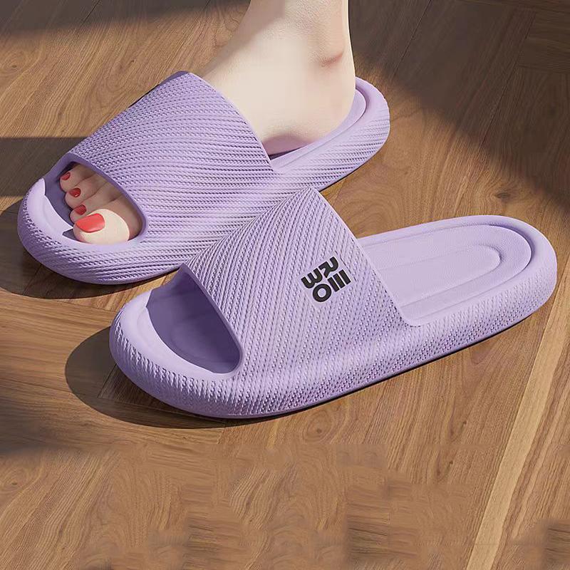 

Домашние тапочки из ЭВА с мягкой подошвой, женские, для дома, бесшумные, нескользящие, шлепанцы для ванной, парные, легкие, летние, пляжные, шлепанцы, плоские сандалии 36-37 фиолетовый